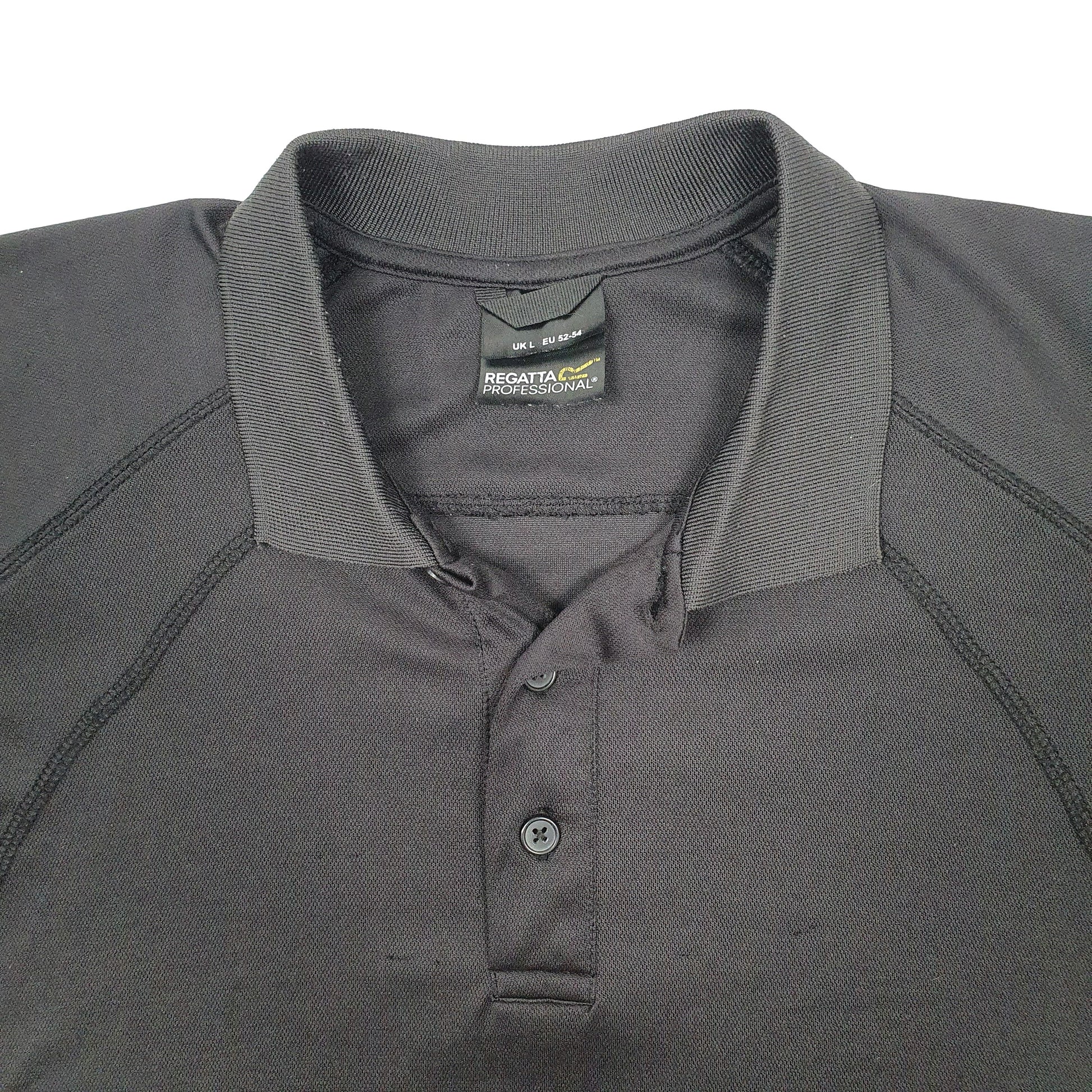 Mens Black Regatta  Short Sleeve Polo Shirt