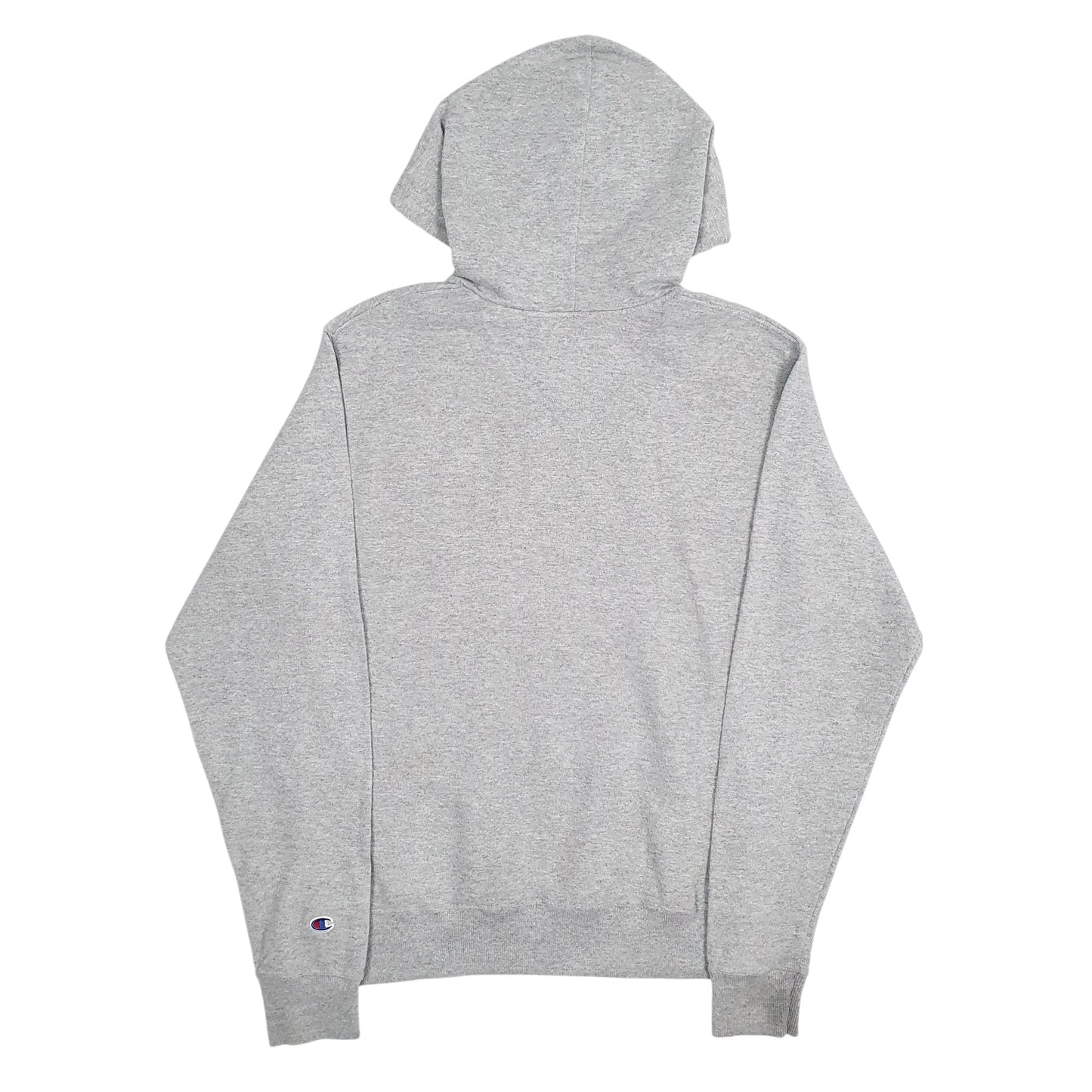 Mens Grey Champion Spellout Hoodie Jumper