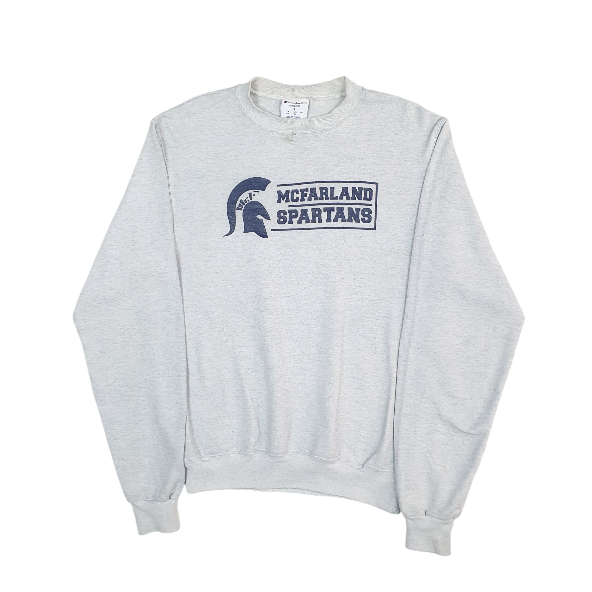 Mens Grey Champion McFarland Spartans USA College Crewneck Jumper