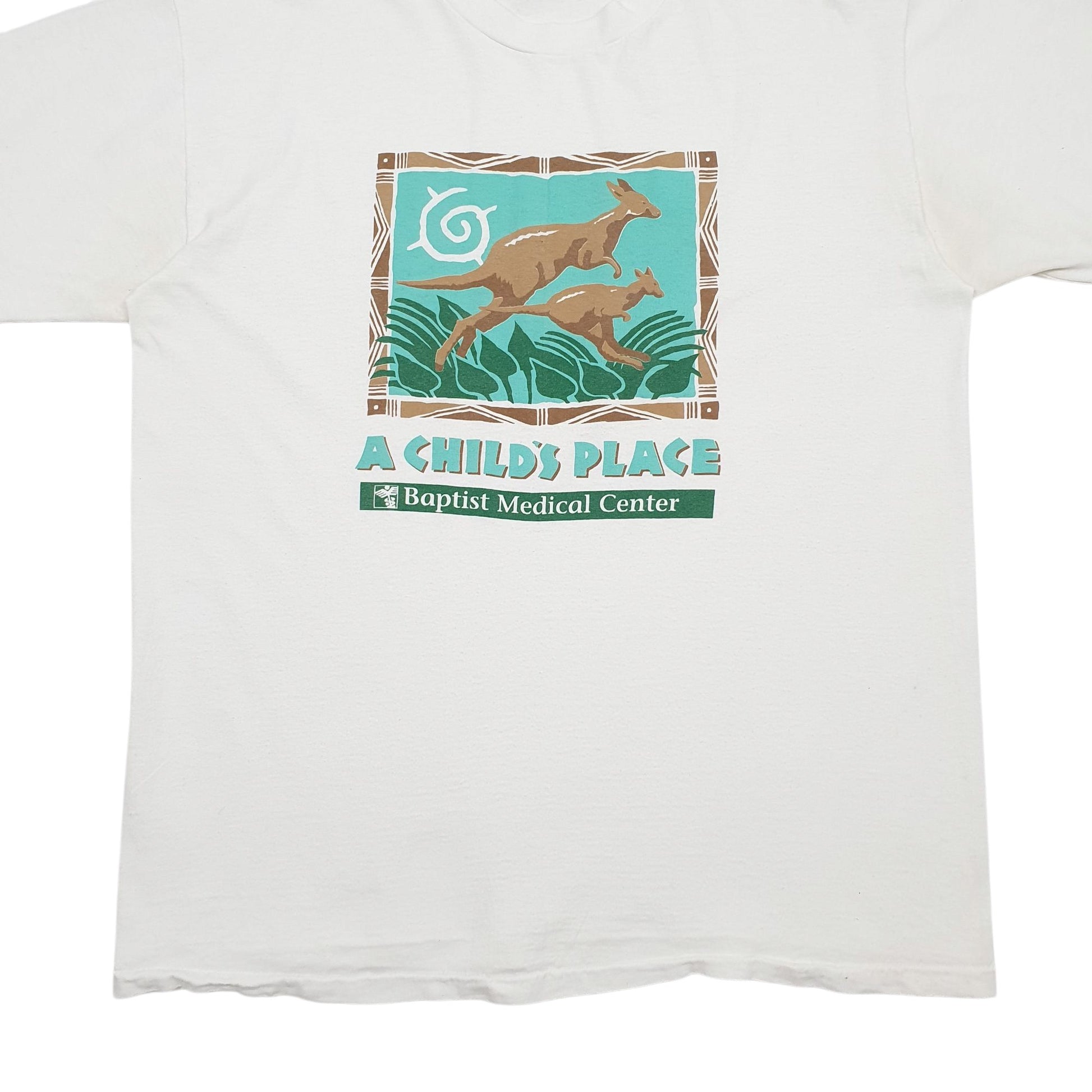 Mens White All Sport Single Stitch Vintage 90s Short Sleeve T Shirt