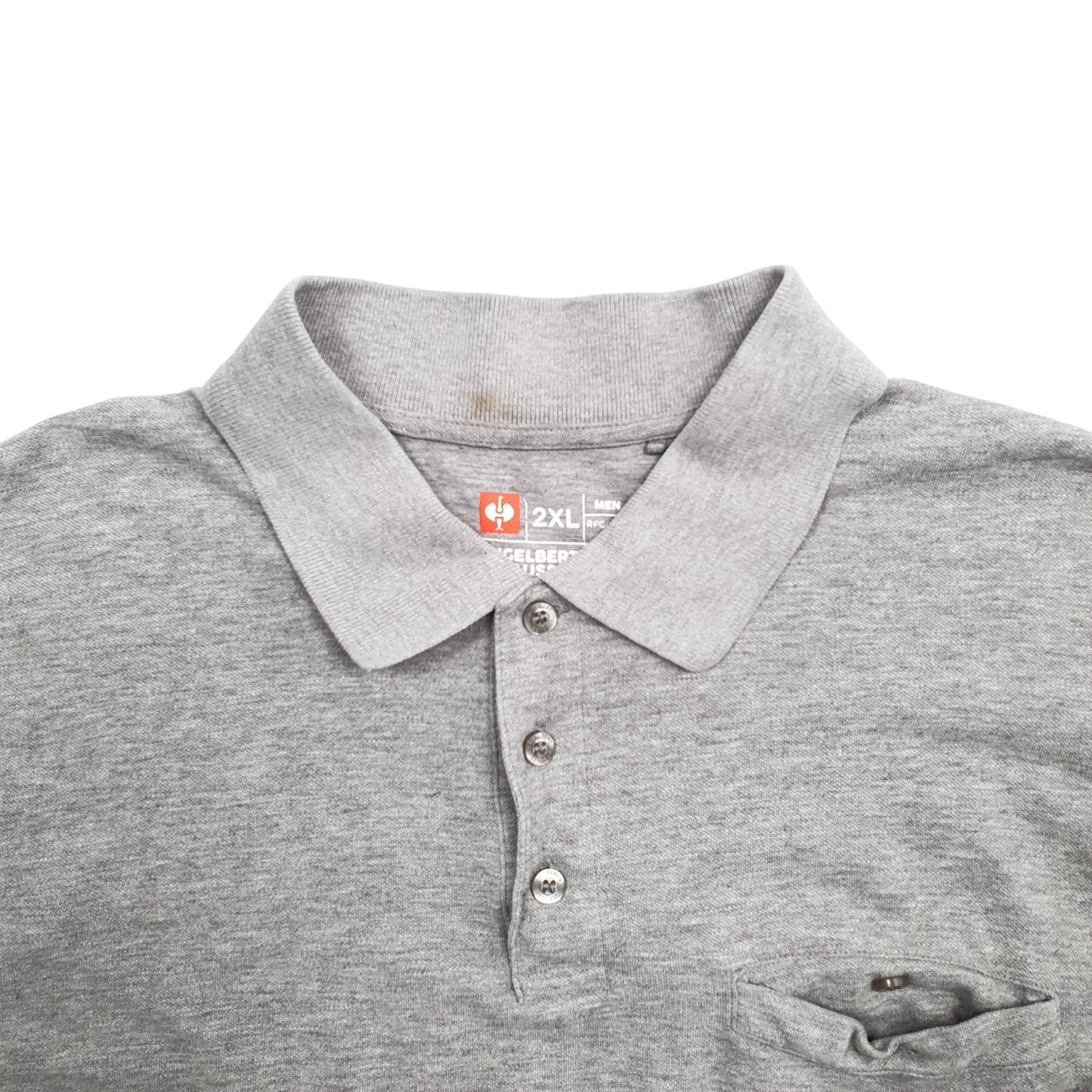 Mens Grey Englebert Strauss  Short Sleeve Polo Shirt