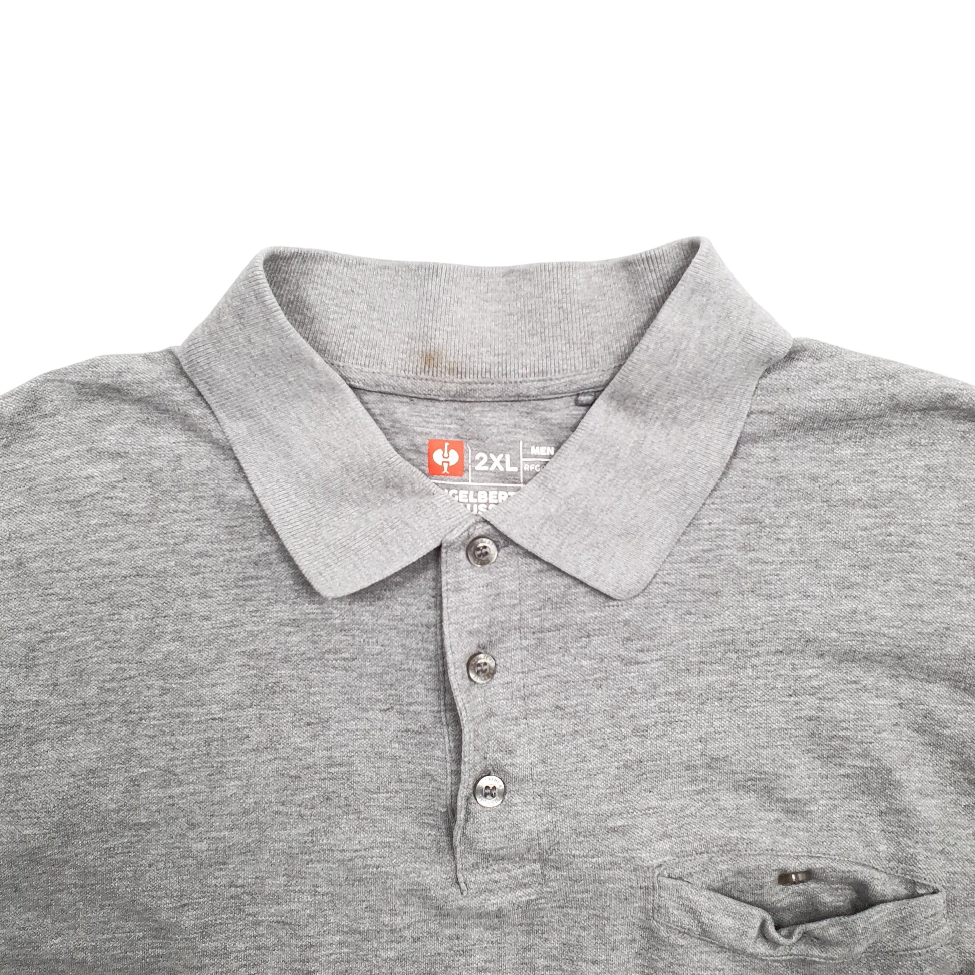 Mens Grey Englebert Strauss  Short Sleeve Polo Shirt