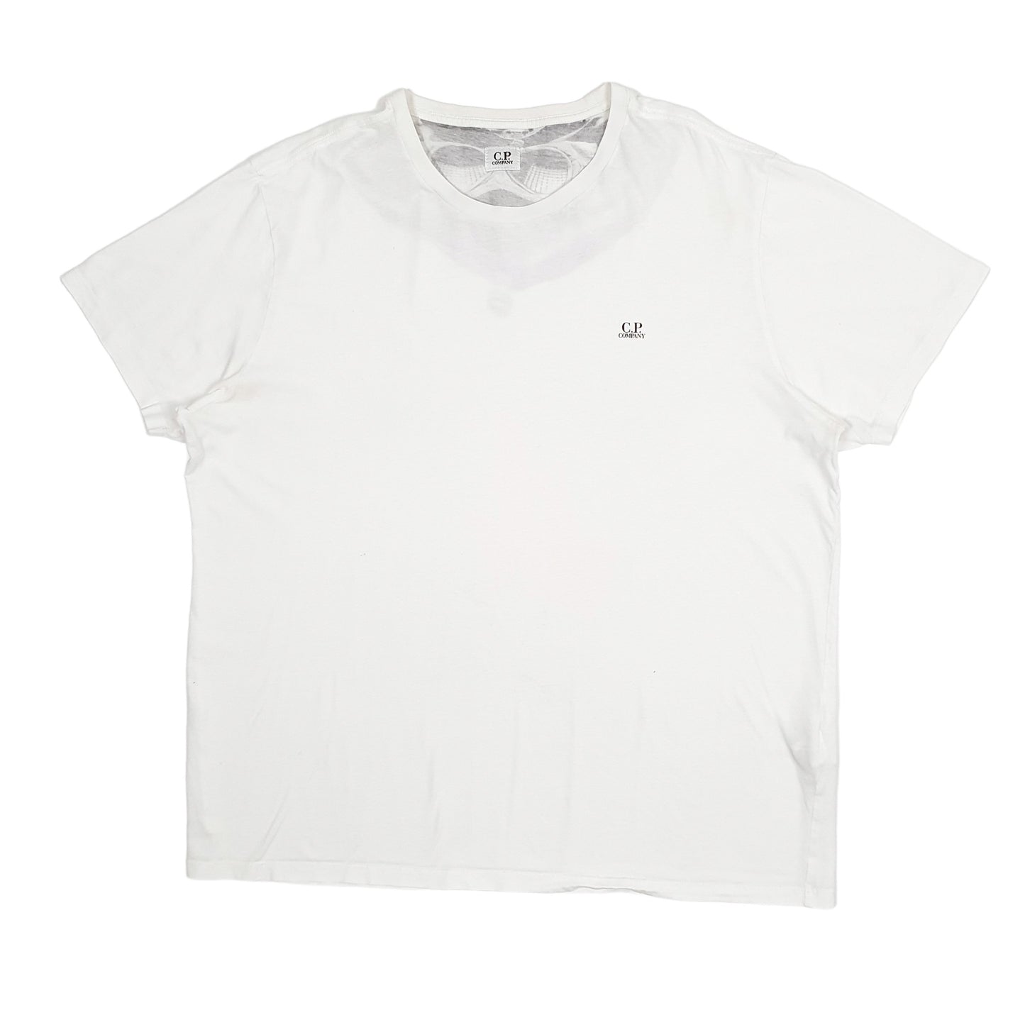 Mens White CP Company Goggles Short Sleeve T Shirt