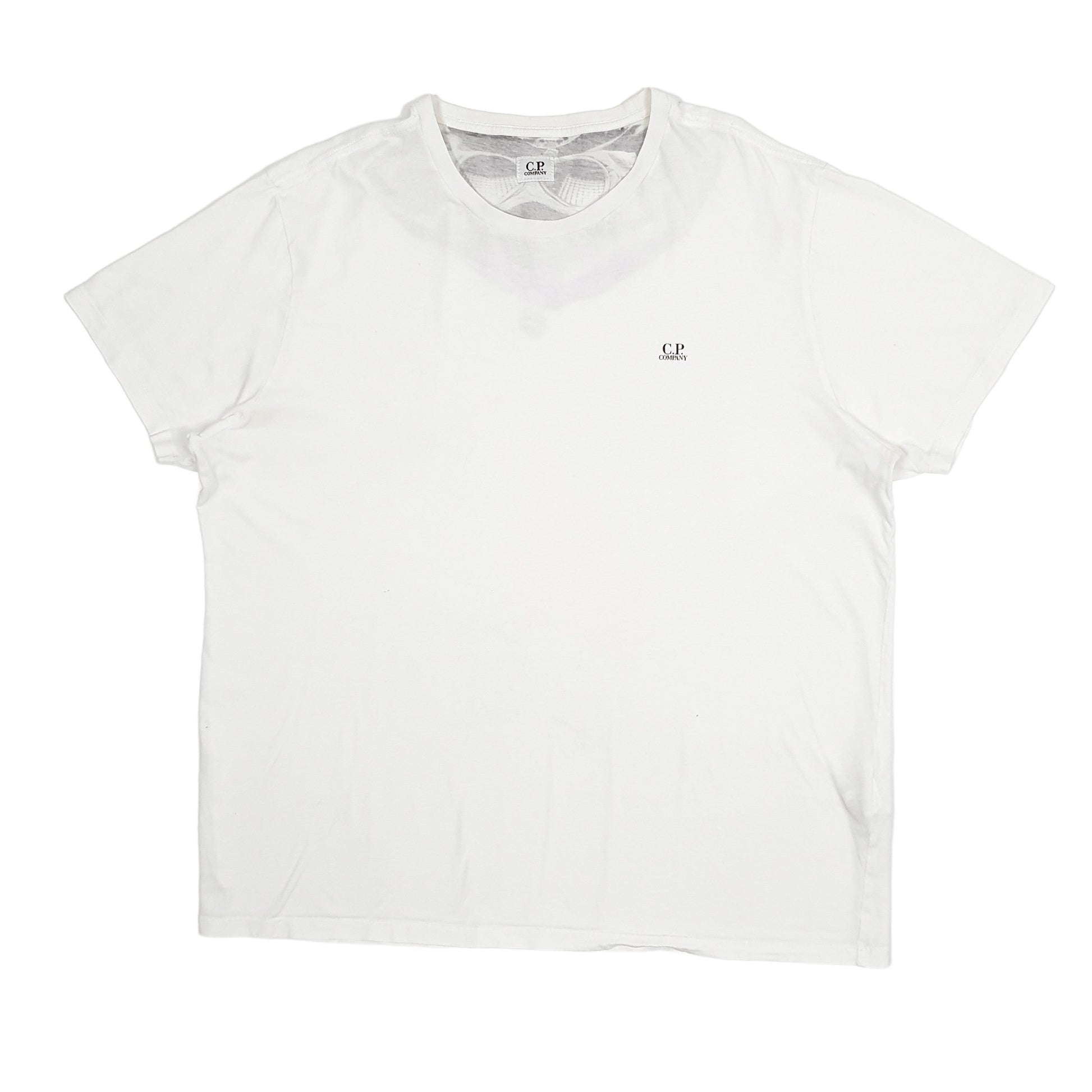 Mens White CP Company Goggles Short Sleeve T Shirt