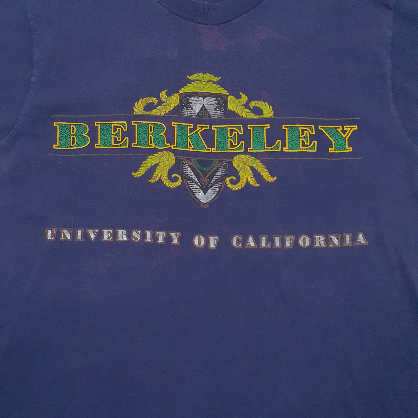 Mens Navy Fruit Of The Loom Single Stitch Vintage 90s Short Sleeve T Shirt