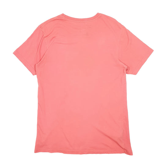 Mens Pink Patagonia Slim Fit Spellout 1973 Outdoors Short Sleeve T Shirt