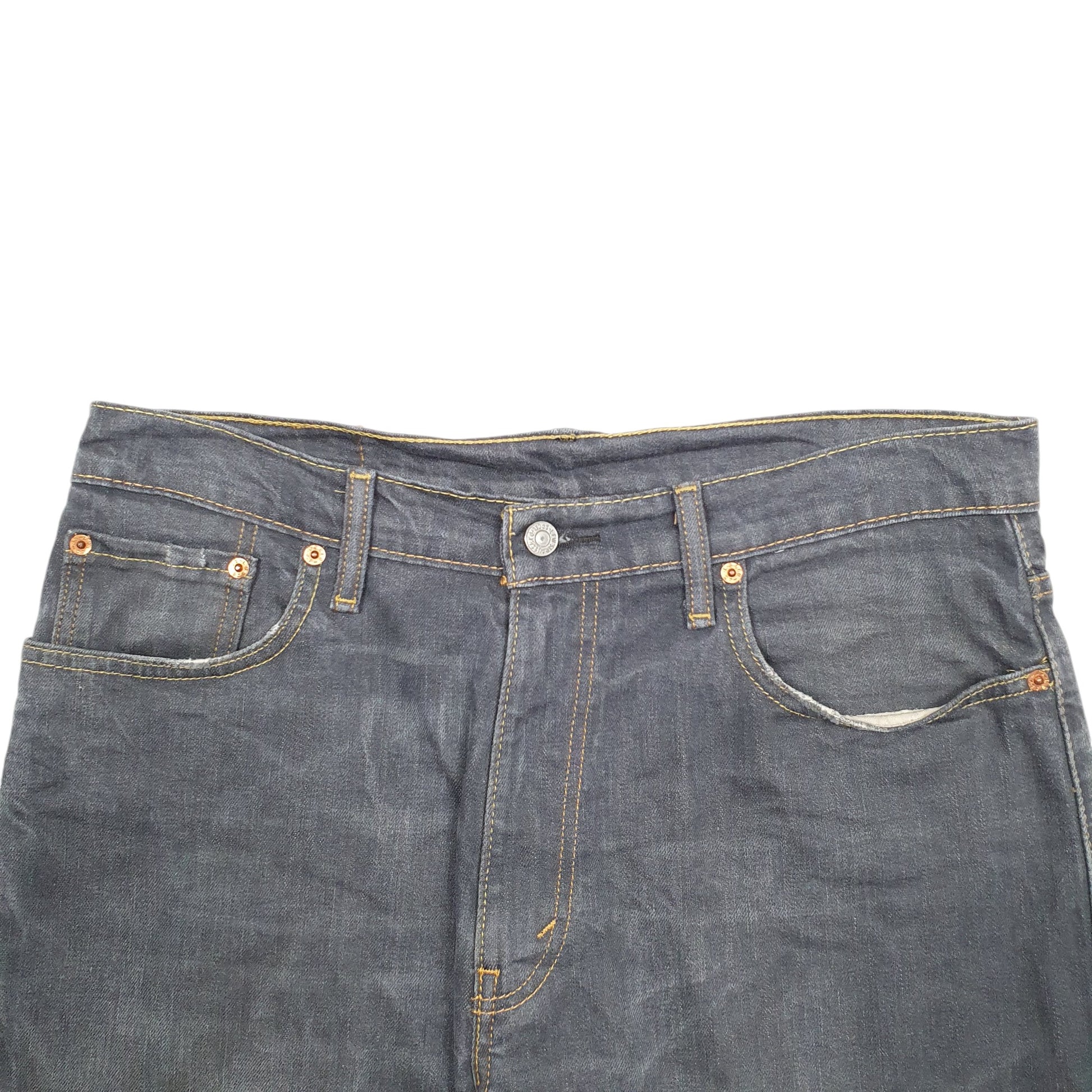 Mens Grey Levis Denim Jeans Jorts 569 Denim Shorts