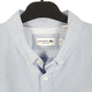 Mens Blue Lacoste Oxford Short Sleeve Shirt