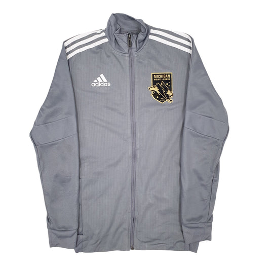 Mens Grey Adidas Michigan Wolves Hawks Climalite Full Zip Coat