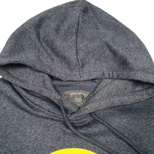 Mens Grey Eddie Bauer Mountains Outdoors Hoodie Jumper