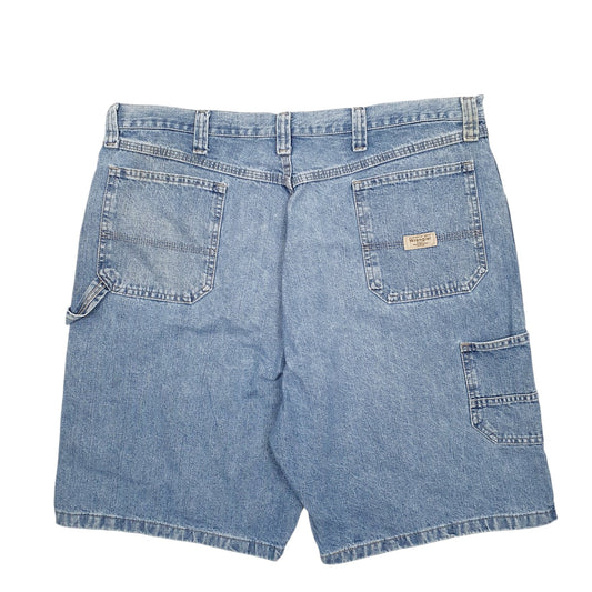 Mens Blue Wrangler Denim Jeans Jorts Carpenter Denim Shorts