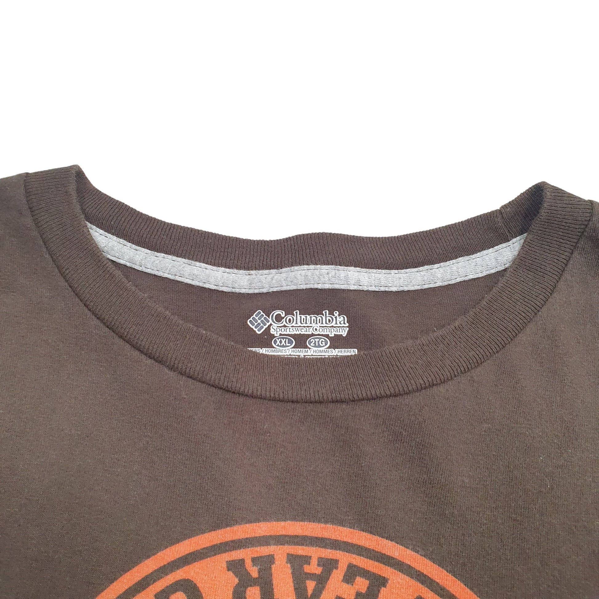 Mens Brown Columbia Sportswear  Long Sleeve T Shirt