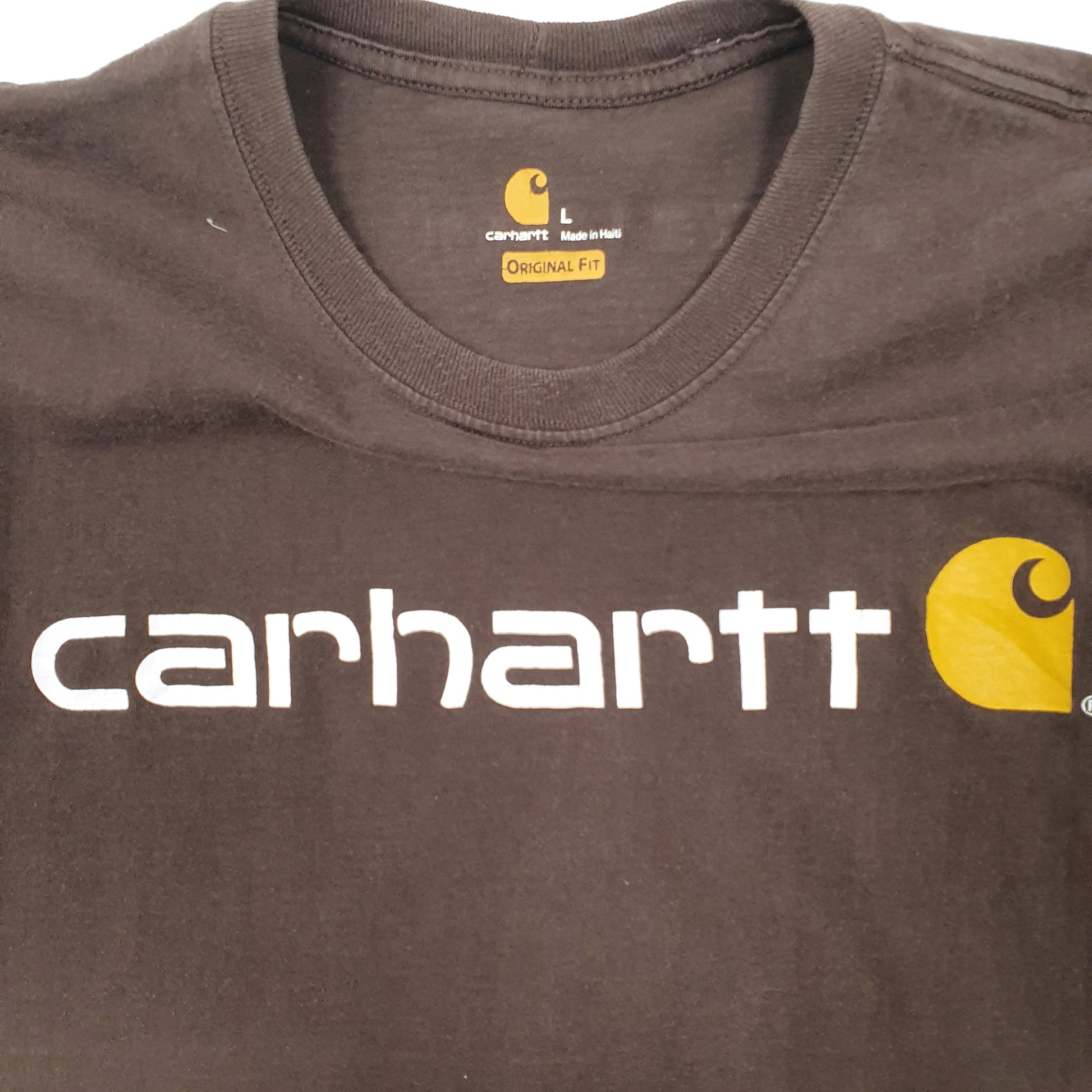 Mens Brown Carhartt Sleeveless Vest Short Sleeve T Shirt