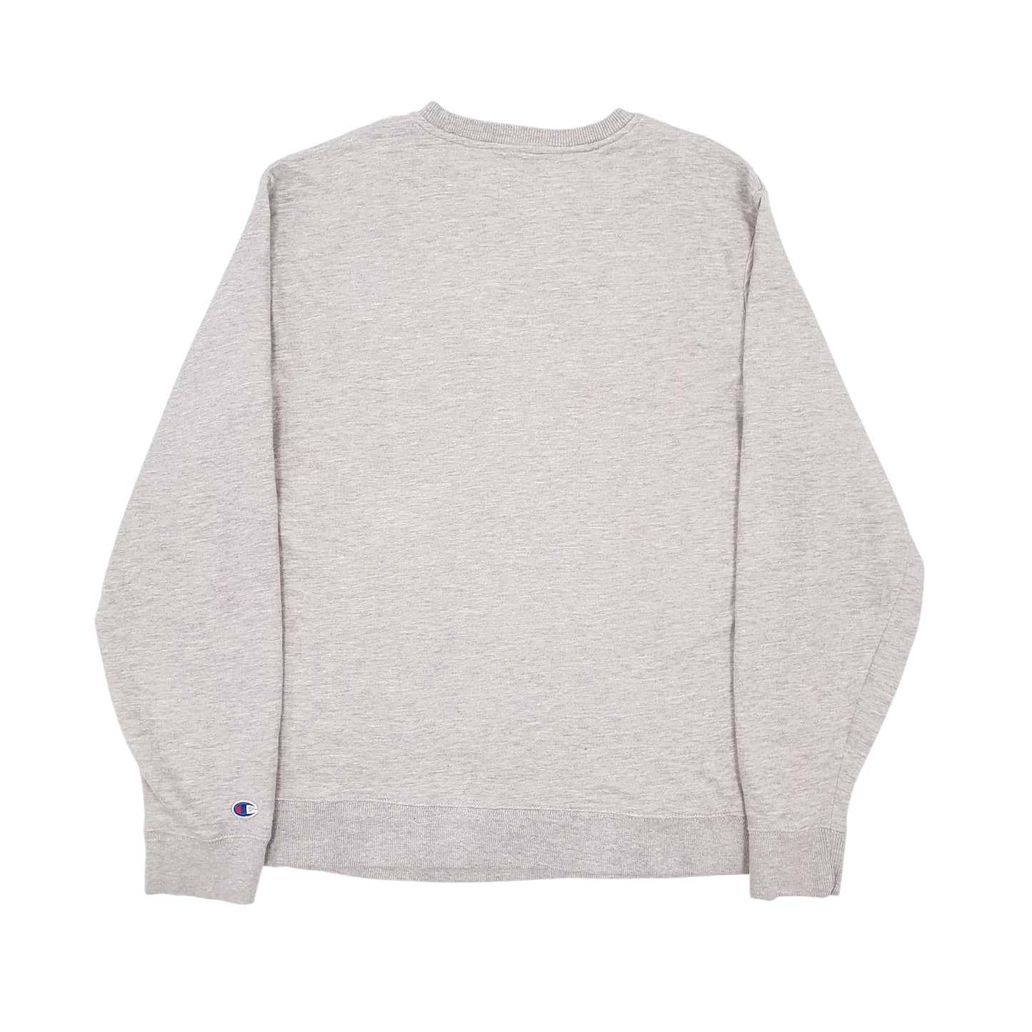 Mens Grey Champion Spellout Crewneck Jumper
