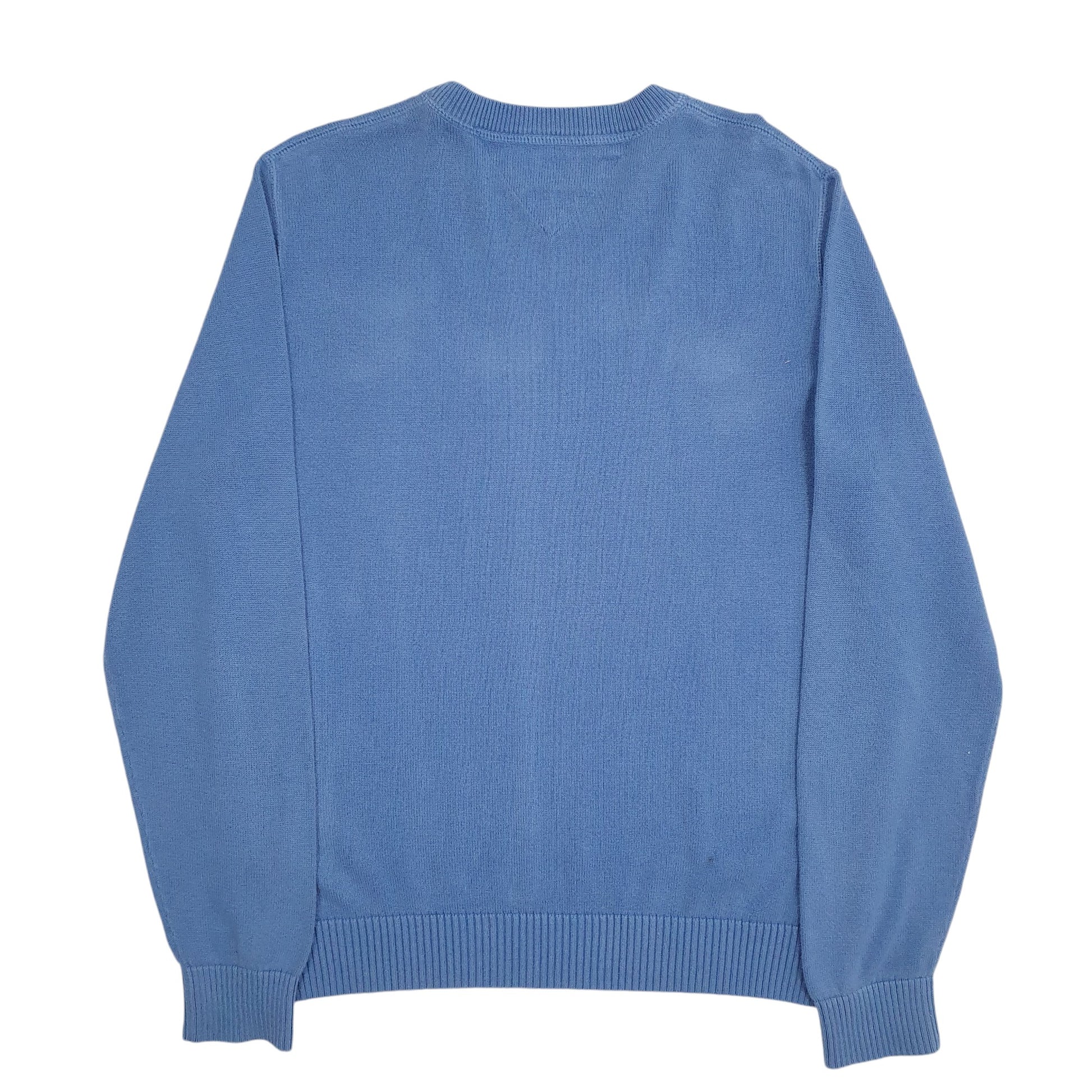 Mens Blue Tommy Hilfiger Knit V Neck Jumper