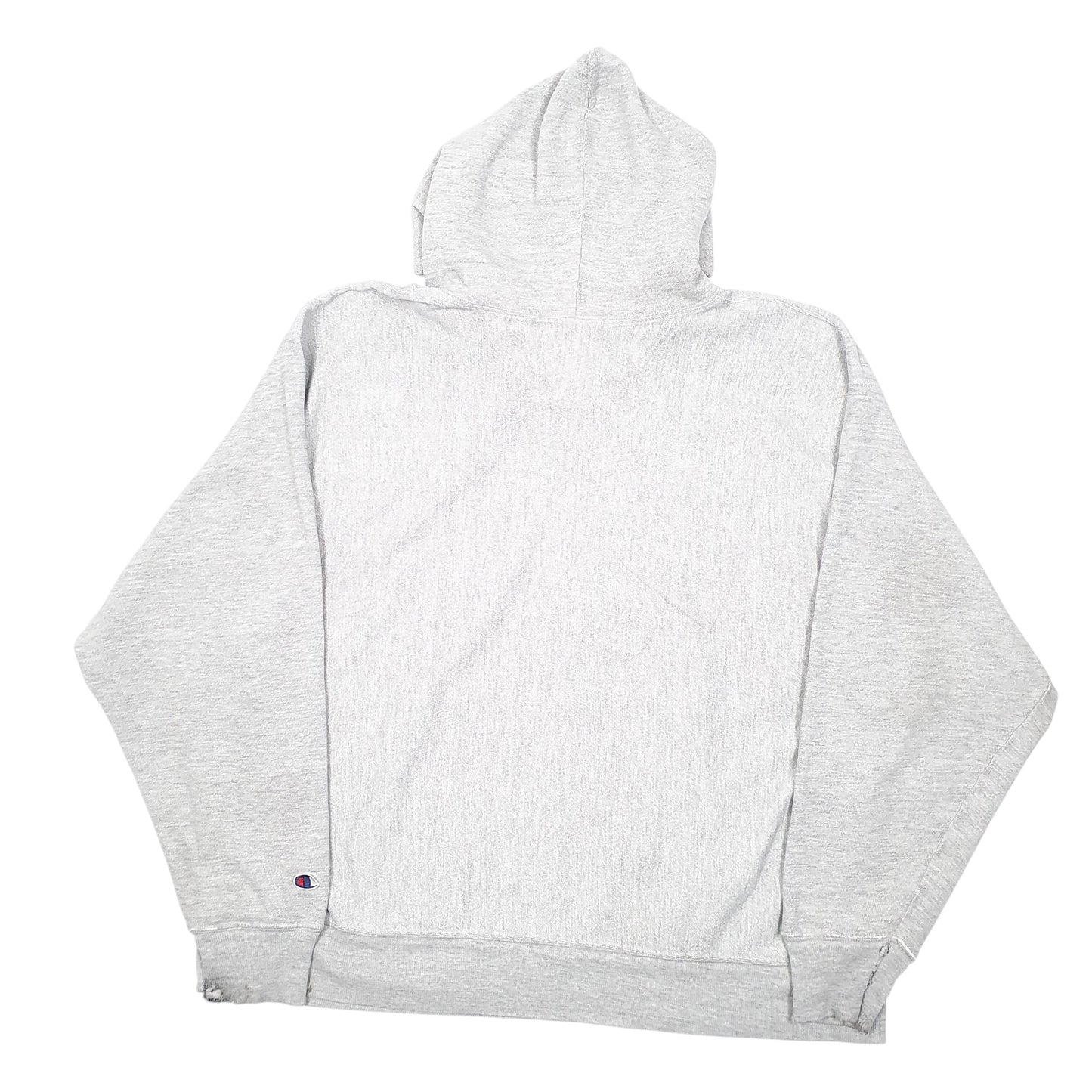 Mens Grey Champion Vintage 2000s Reverse Weave Stanley Fatmax Hoodie Jumper