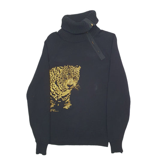 Womens Black Lauren Ralph Lauren Knit Turtleneck Cat Turtleneck Jumper