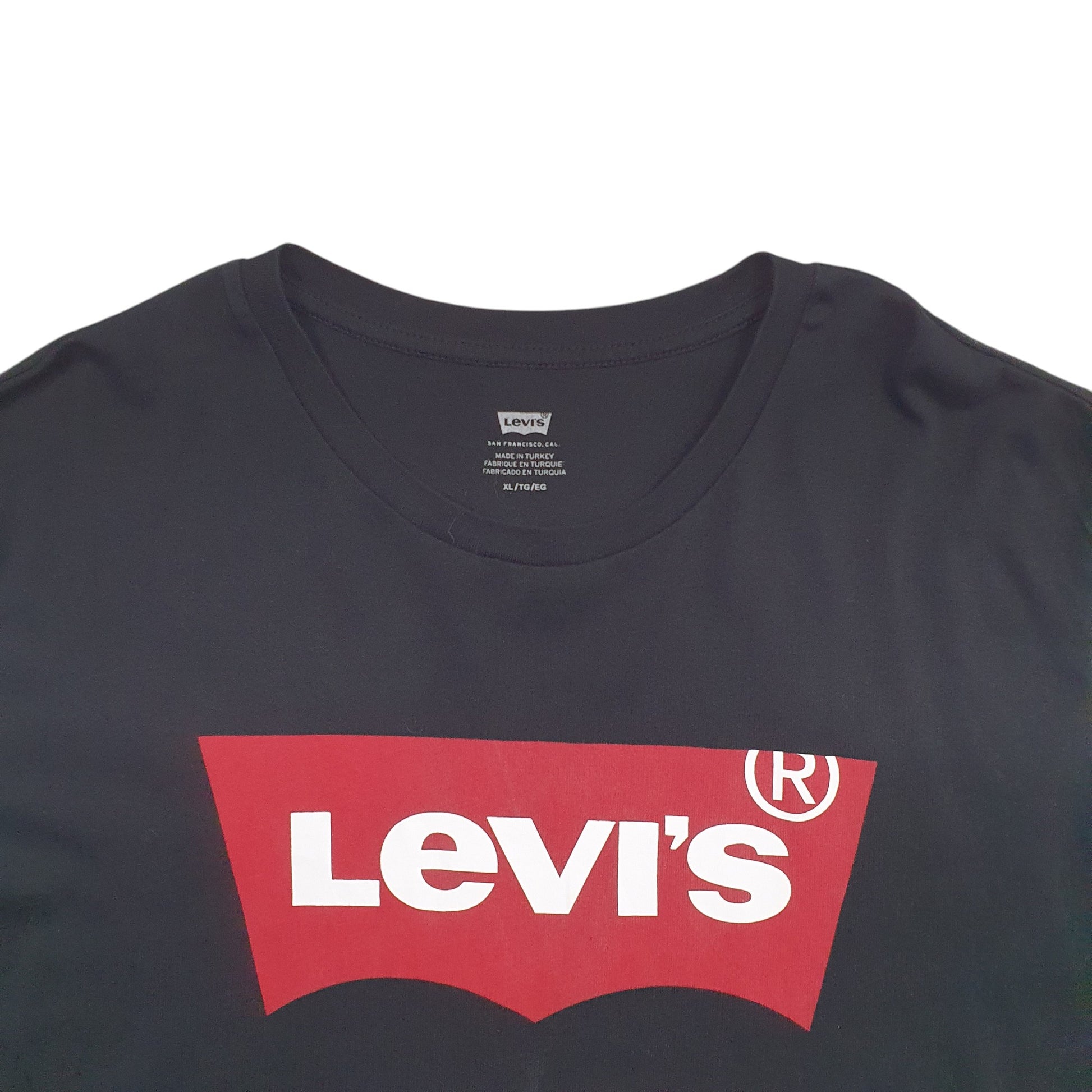 Mens Black Levis Spellout Short Sleeve T Shirt