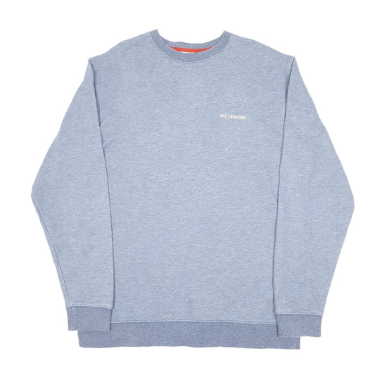 Mens Blue Columbia  Crewneck Jumper