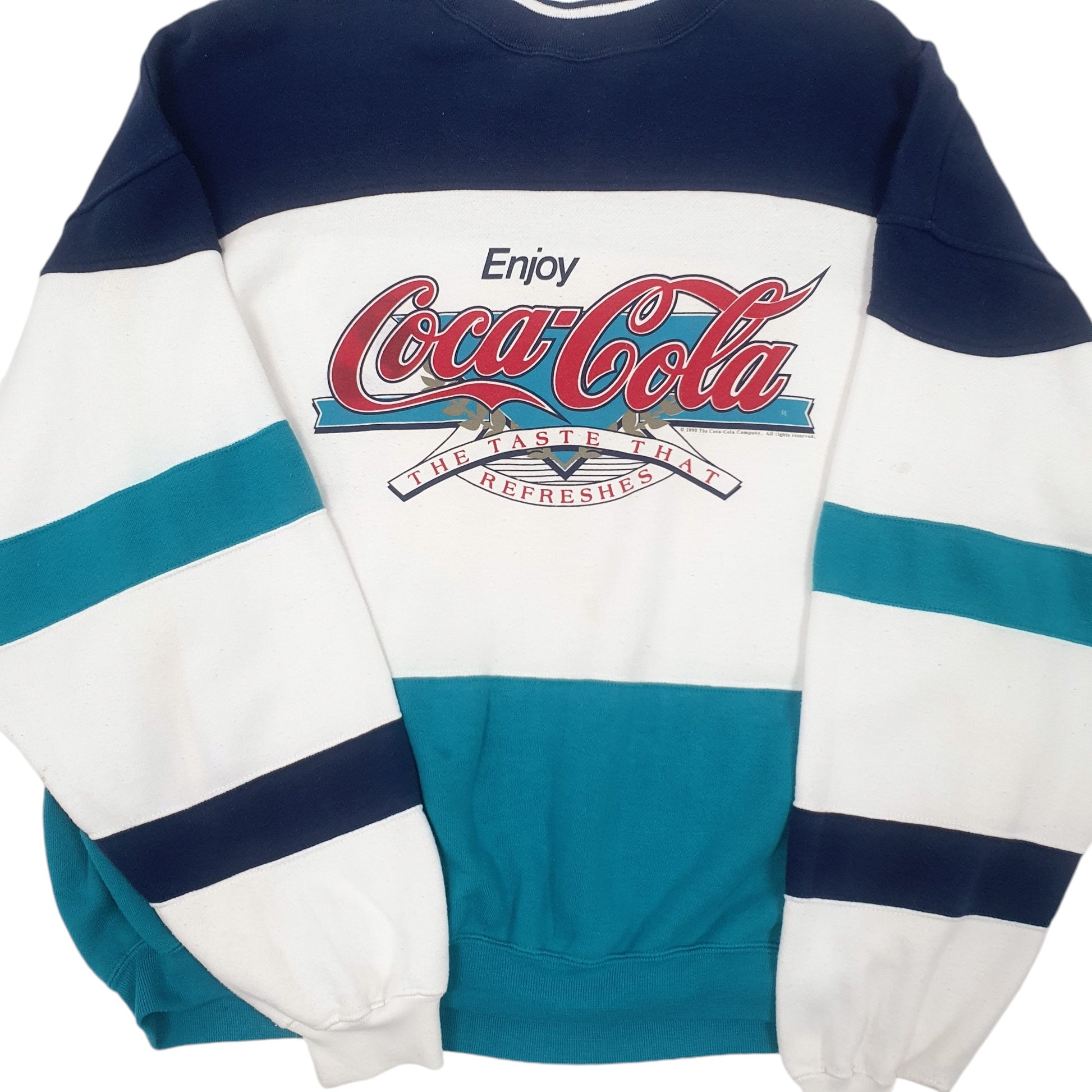 Mens White Gear CocaCola Vintage 90s Crewneck Jumper