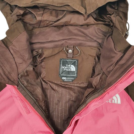 Womens Pink The North Face HyVent Crewneck Coat