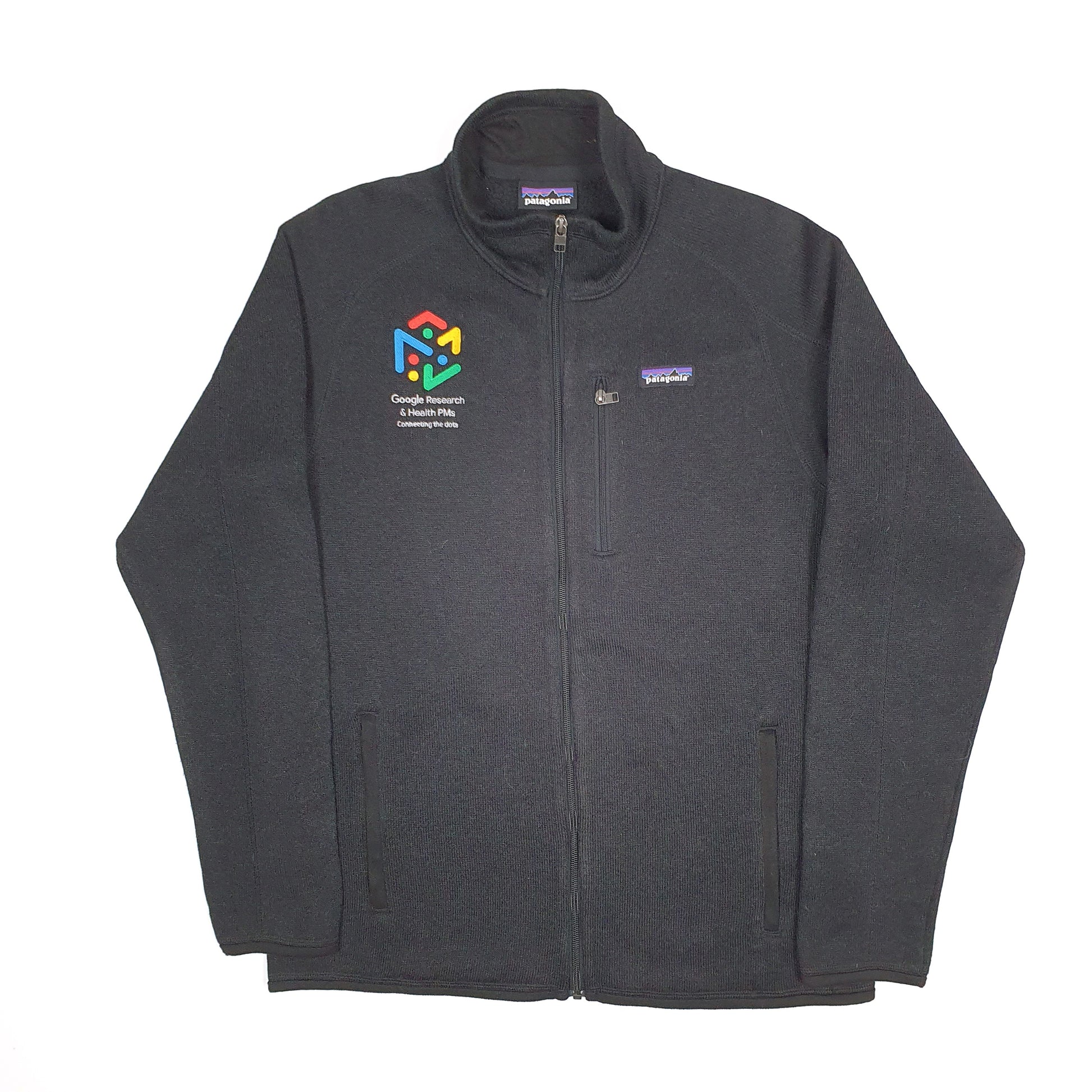 Mens Patagonia Black Full Zip Better Sweater Google Jumper L