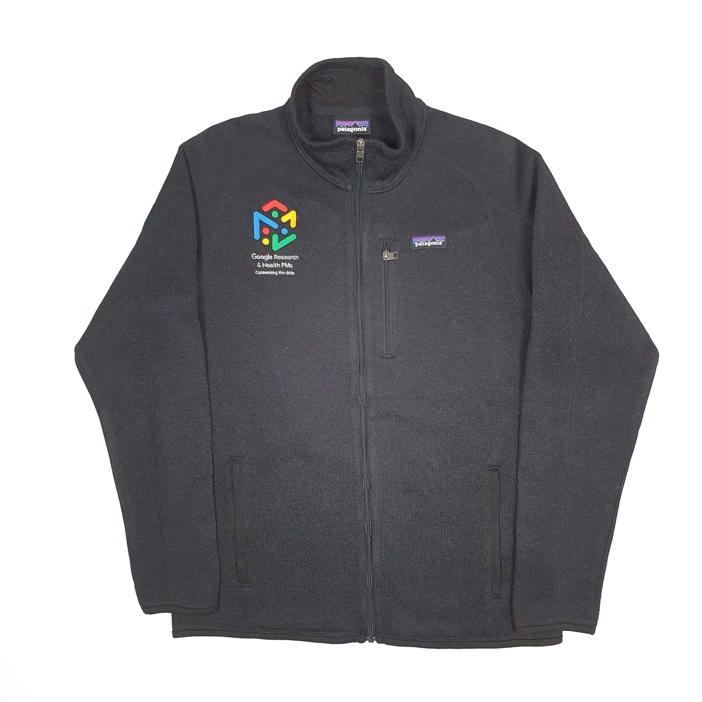 Mens Black Patagonia Better Sweater Google Full Zip Jumper