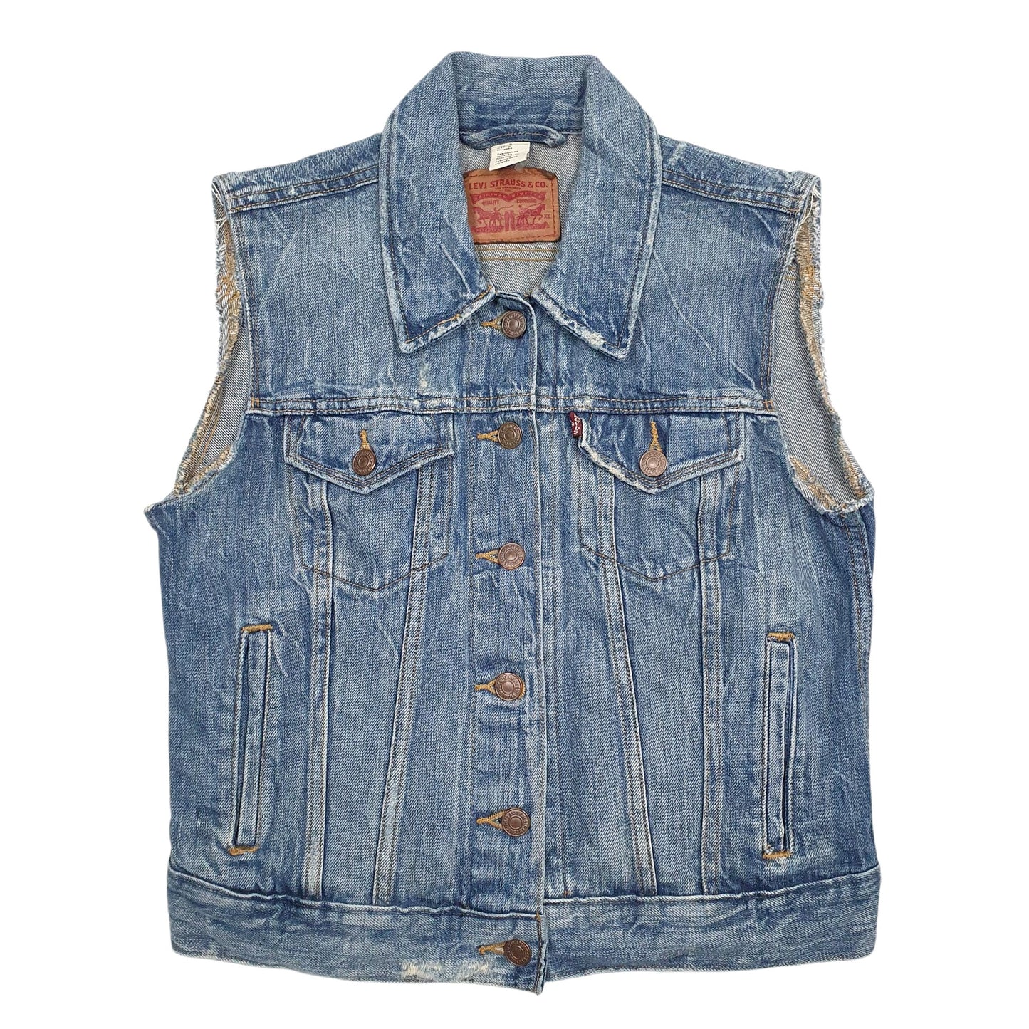 Womens Blue Levis Vintage Quarter Zip Coat