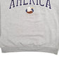 Mens Grey Camp David America Eagle Spellout Crewneck Jumper