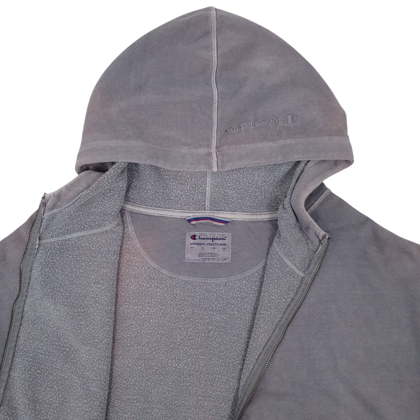 Mens Grey Champion  Full Zip Jumper