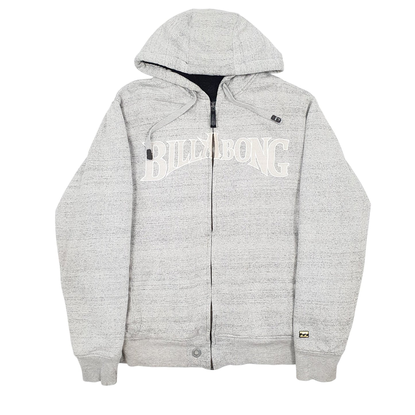 Mens Grey Billabong Fleece Lined Full Zip Jumper