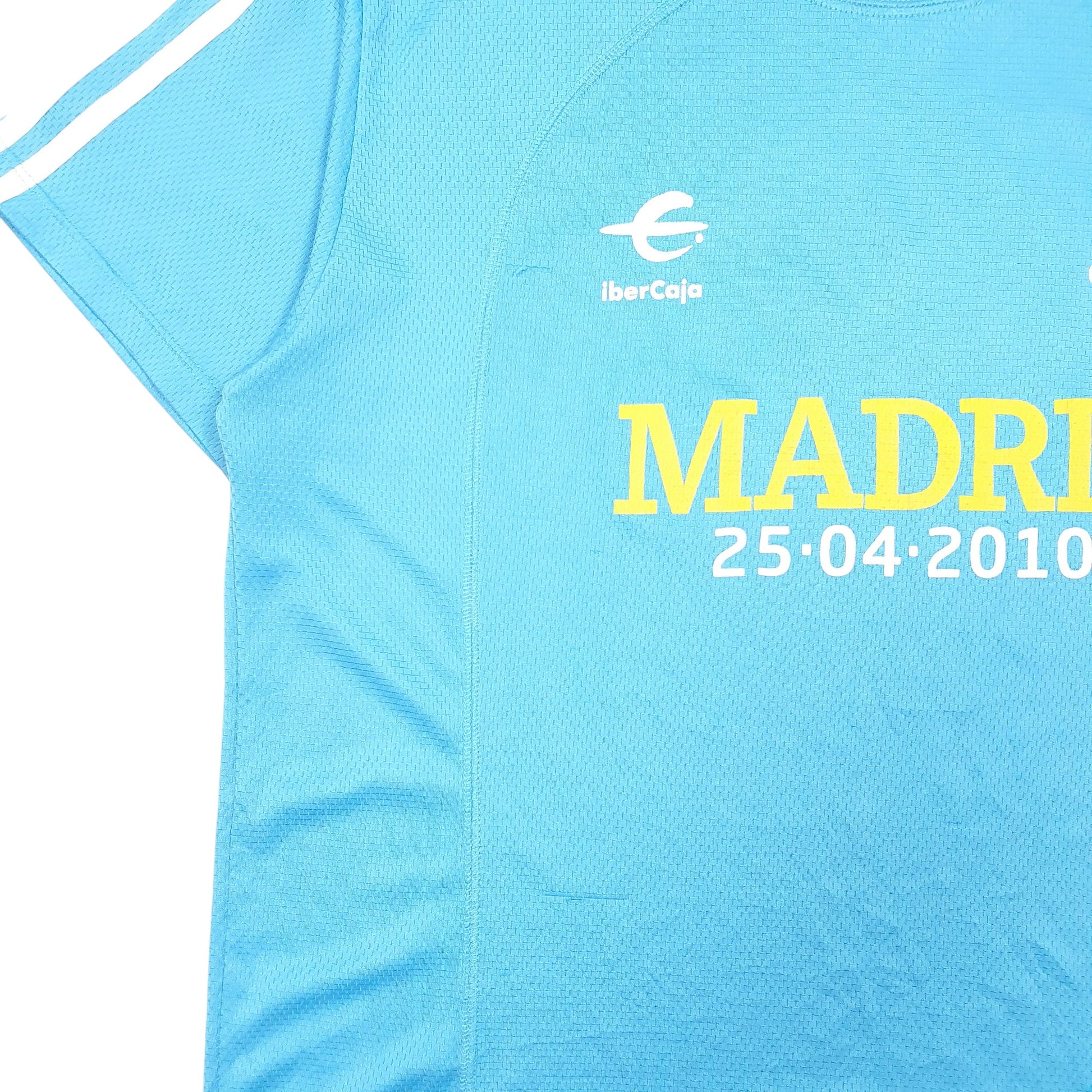 Mens Blue Adidas Madrid Marathon 2010 Active Running Short Sleeve T Shirt