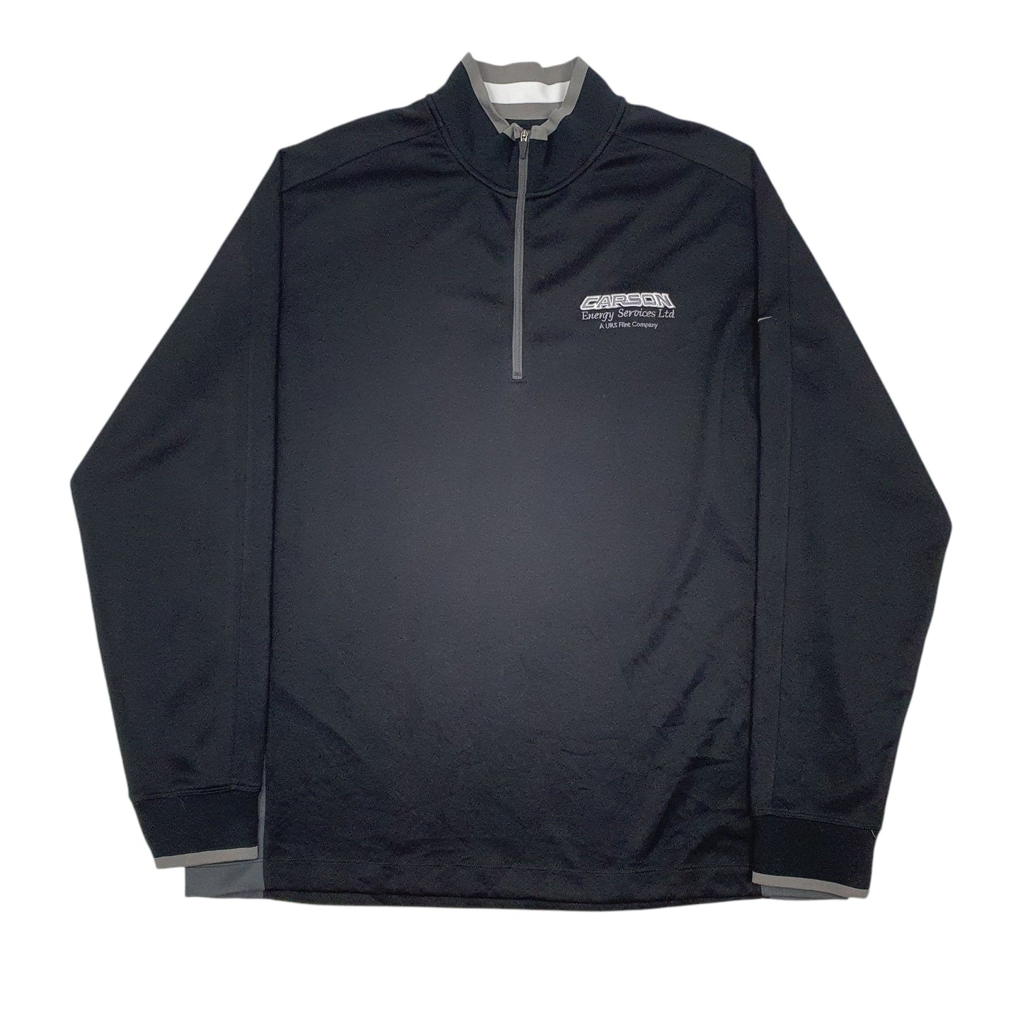 Mens Black Nike Gold Active Wear Quarter Zip Jumper