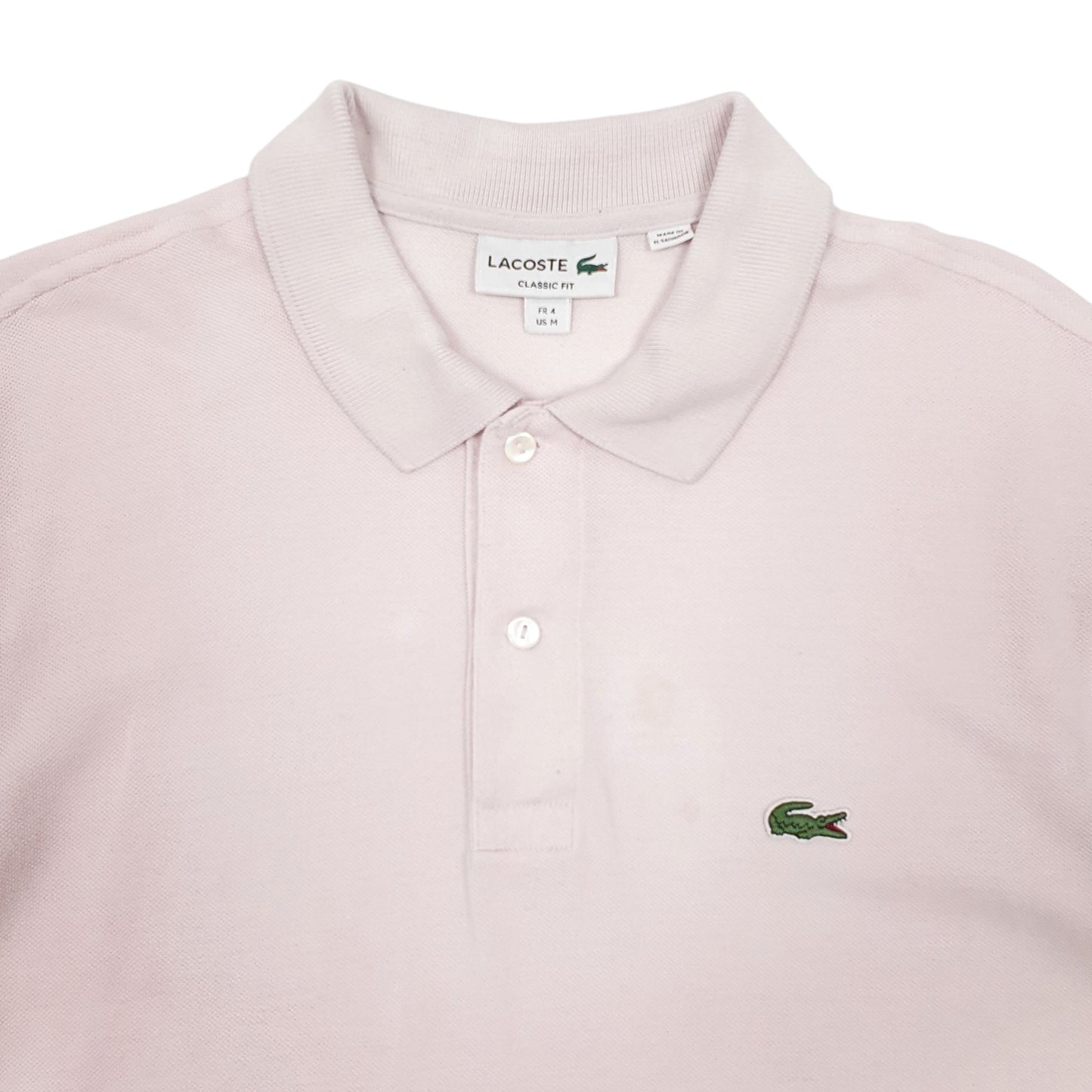 Mens Pink Lacoste  Short Sleeve Polo Shirt