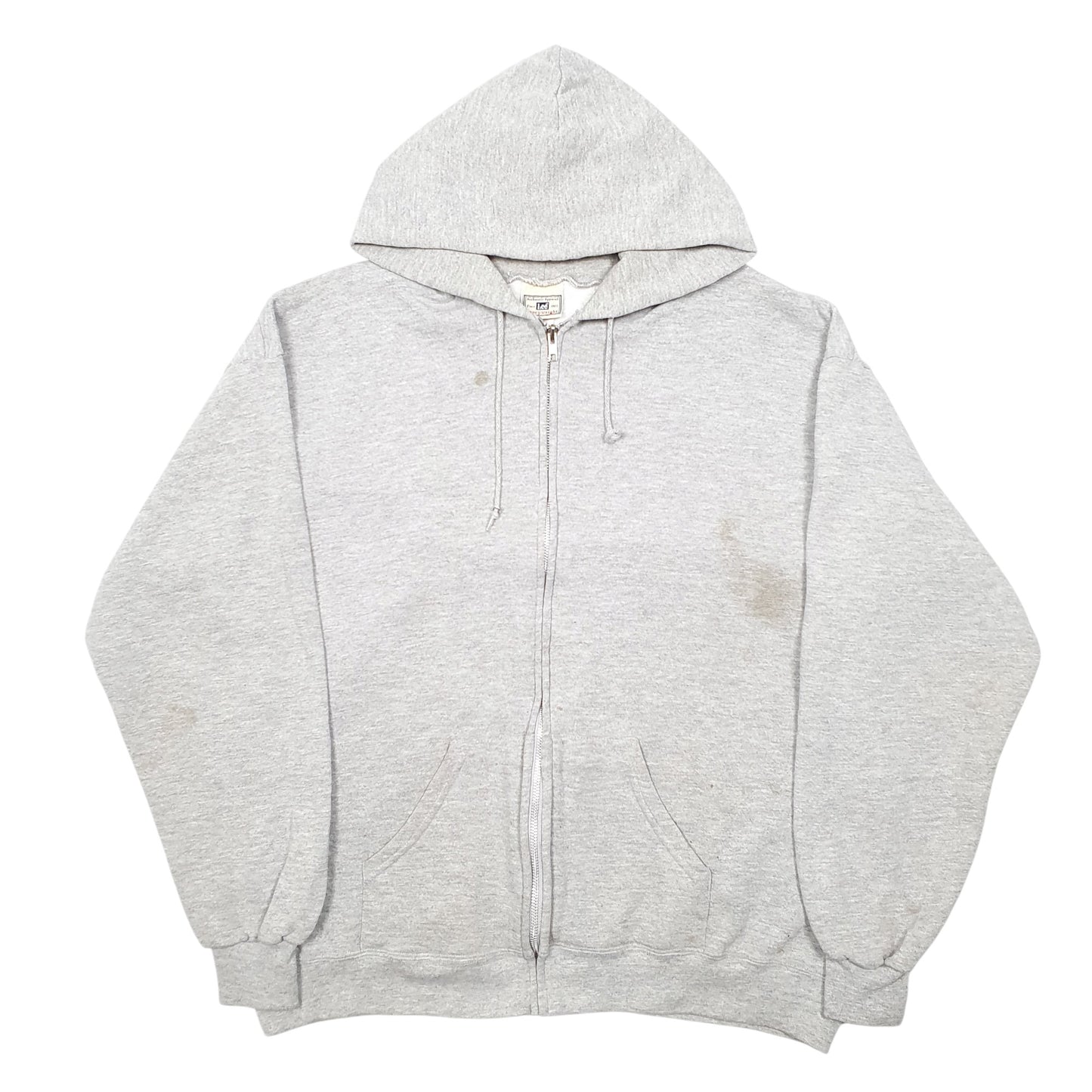 Mens Grey Lee Hoodie Heavyweight Full Zip Jumper