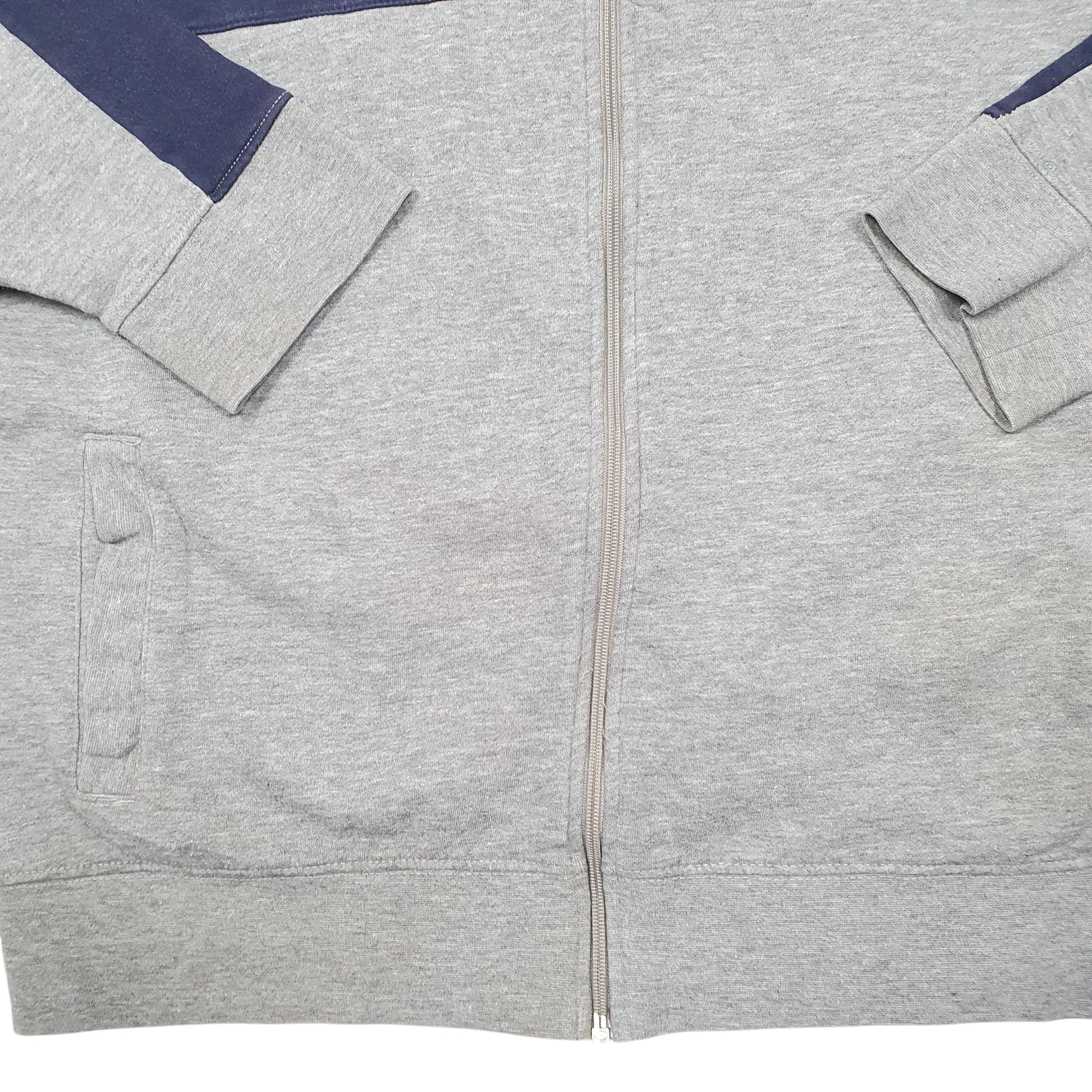 Mens Grey Fila Spellout Full Zip Jumper