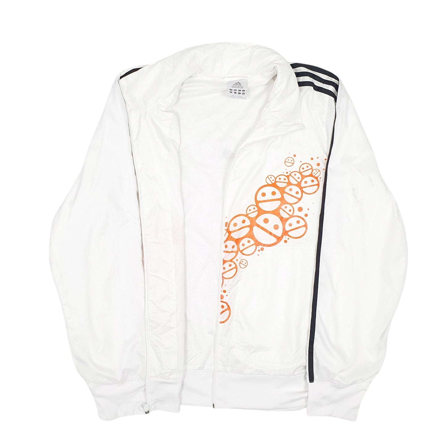 Mens White Adidas  Full Zip Coat