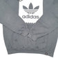 Mens Grey Adidas Spellout Hoodie Jumper