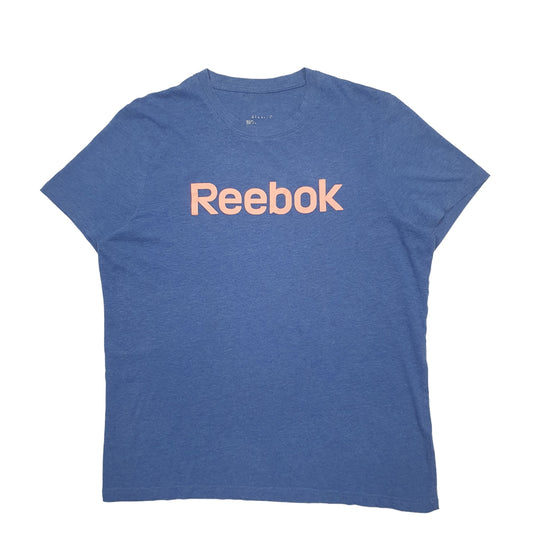 Mens Blue Reebok Reebok Short Sleeve T Shirt