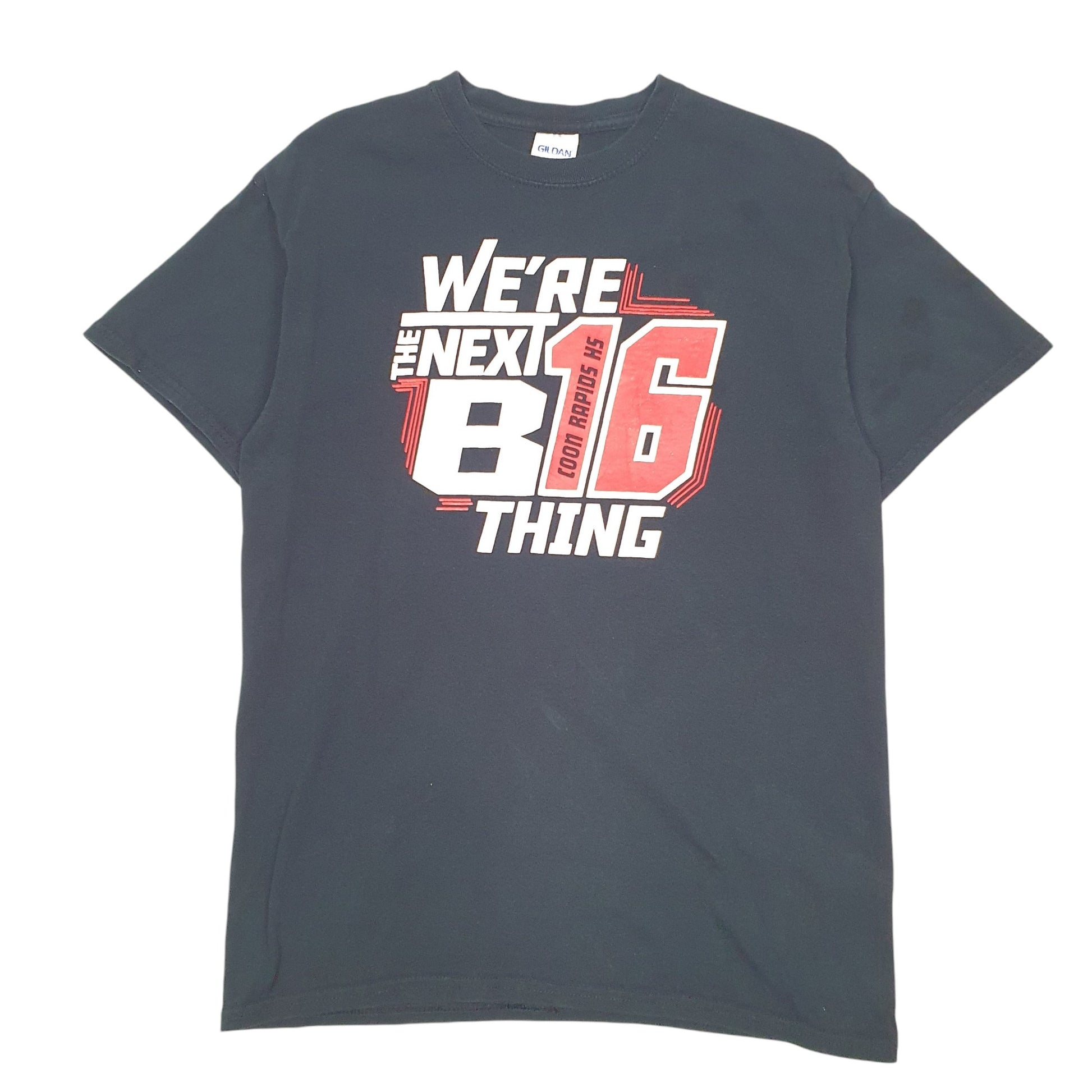 Mens Black Gildan The Next Big Thing Rapids 16 Short Sleeve T Shirt