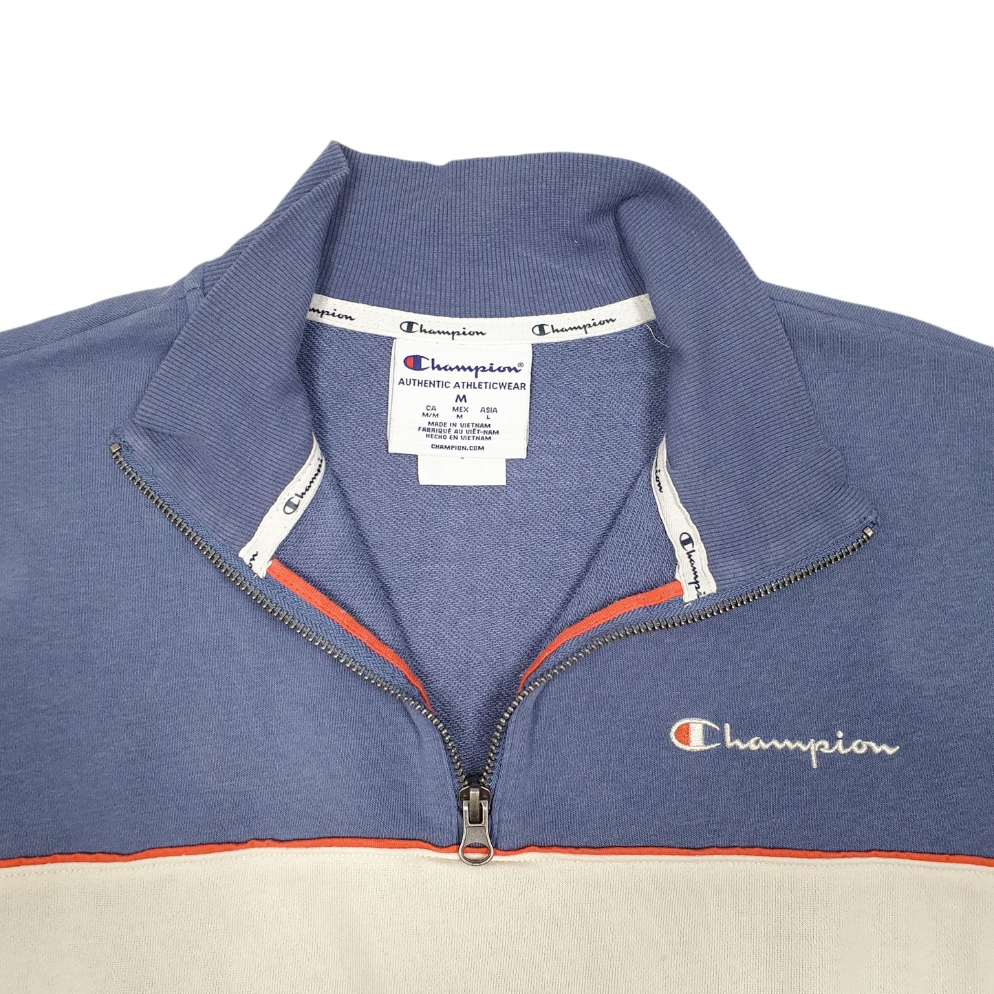 Womens Cream Champion  Quarter Zip Jumper