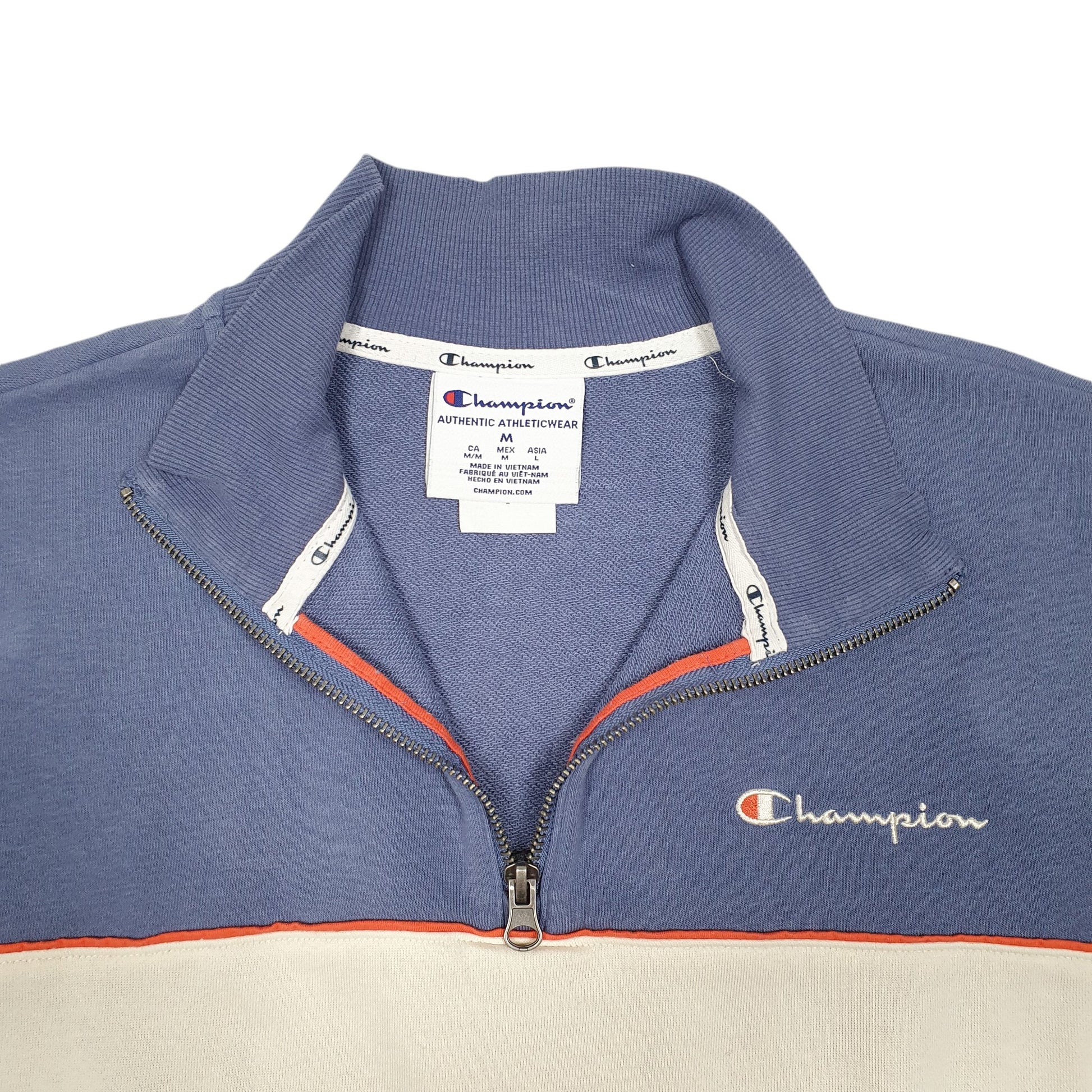 Womens Cream Champion  Quarter Zip Jumper