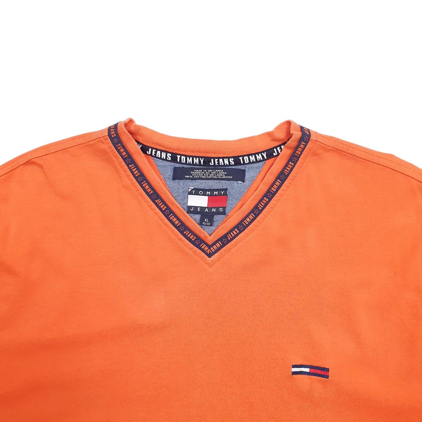 Mens Orange Tommy Hilfiger  Short Sleeve T Shirt
