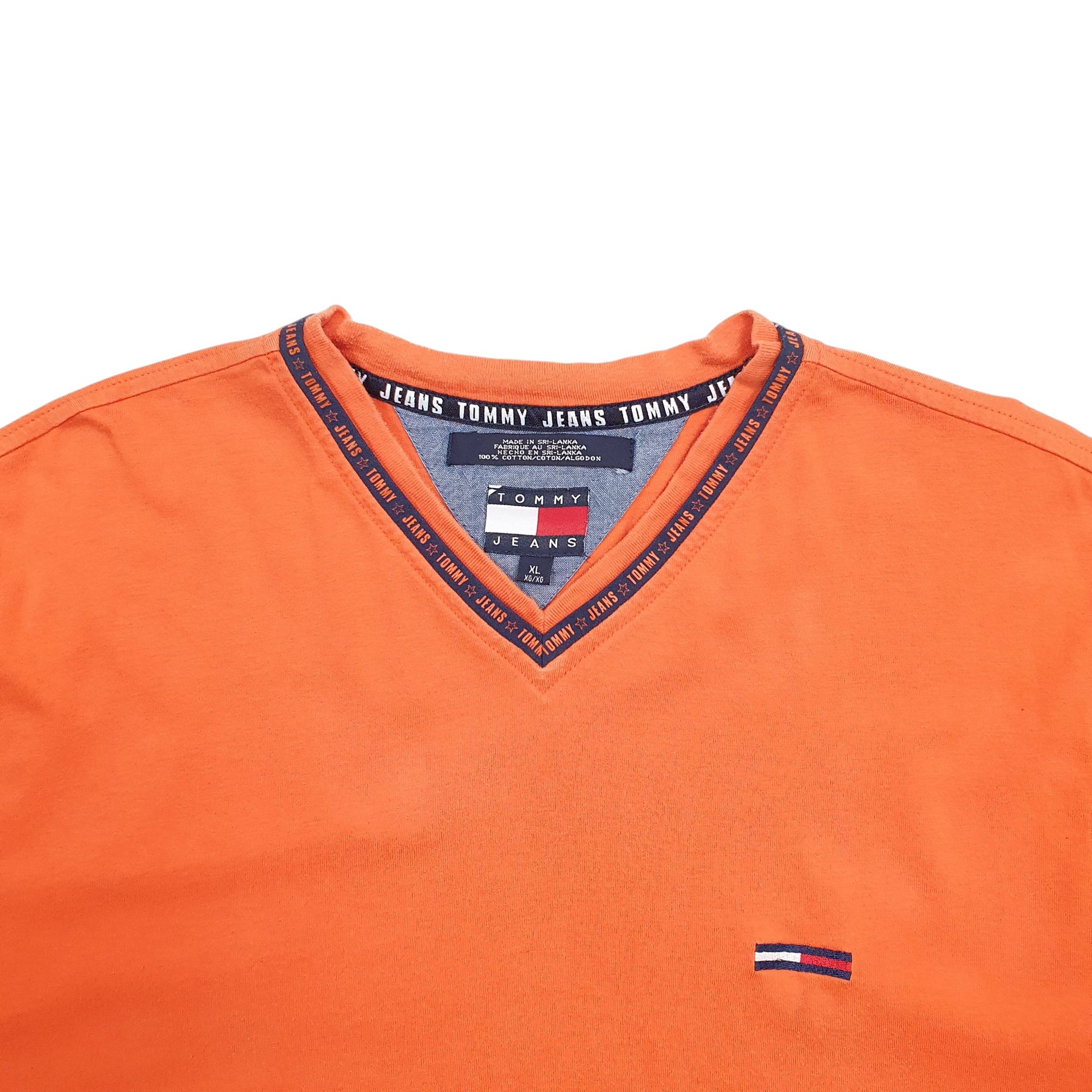 Mens Orange Tommy Hilfiger  Short Sleeve T Shirt