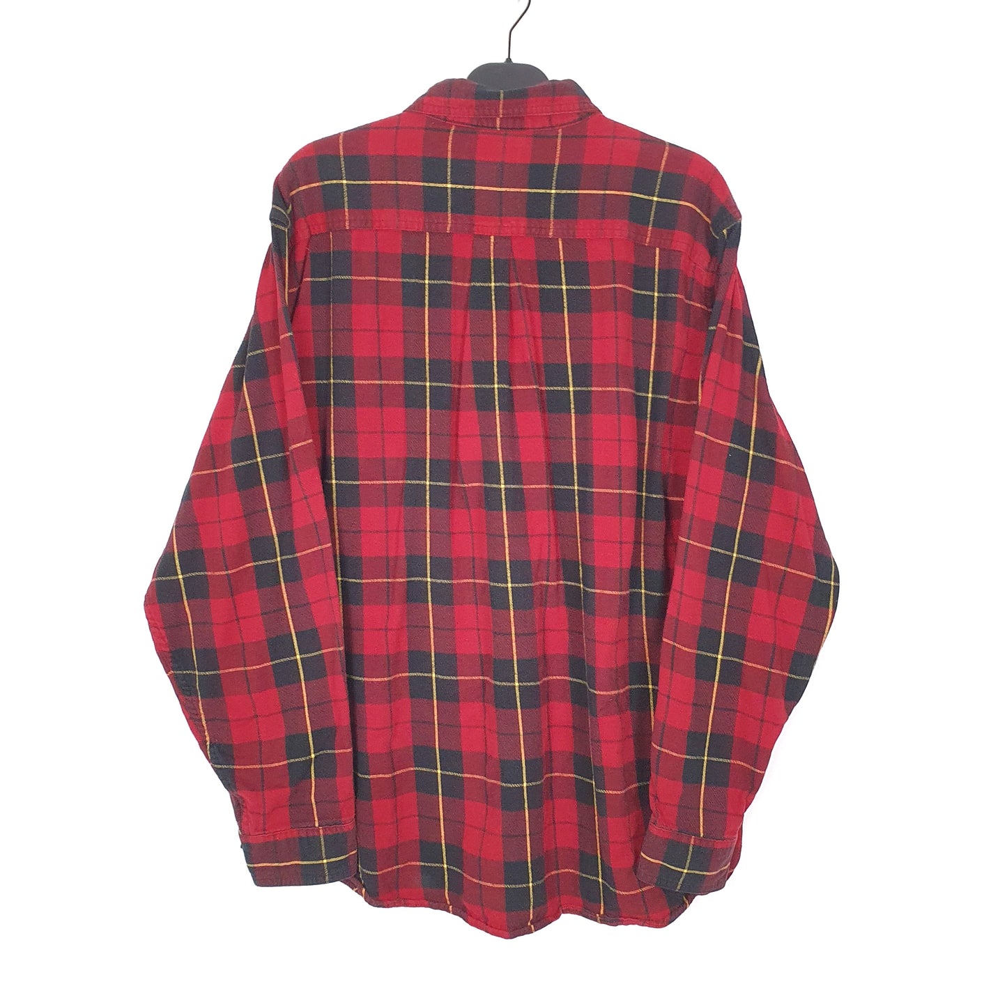 Mens Red L.L.Bean Flannel Overshirt Long Sleeve Shirt