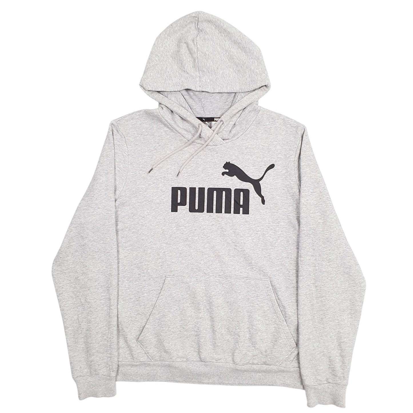 Womens Grey Puma Spellout Hoodie Jumper