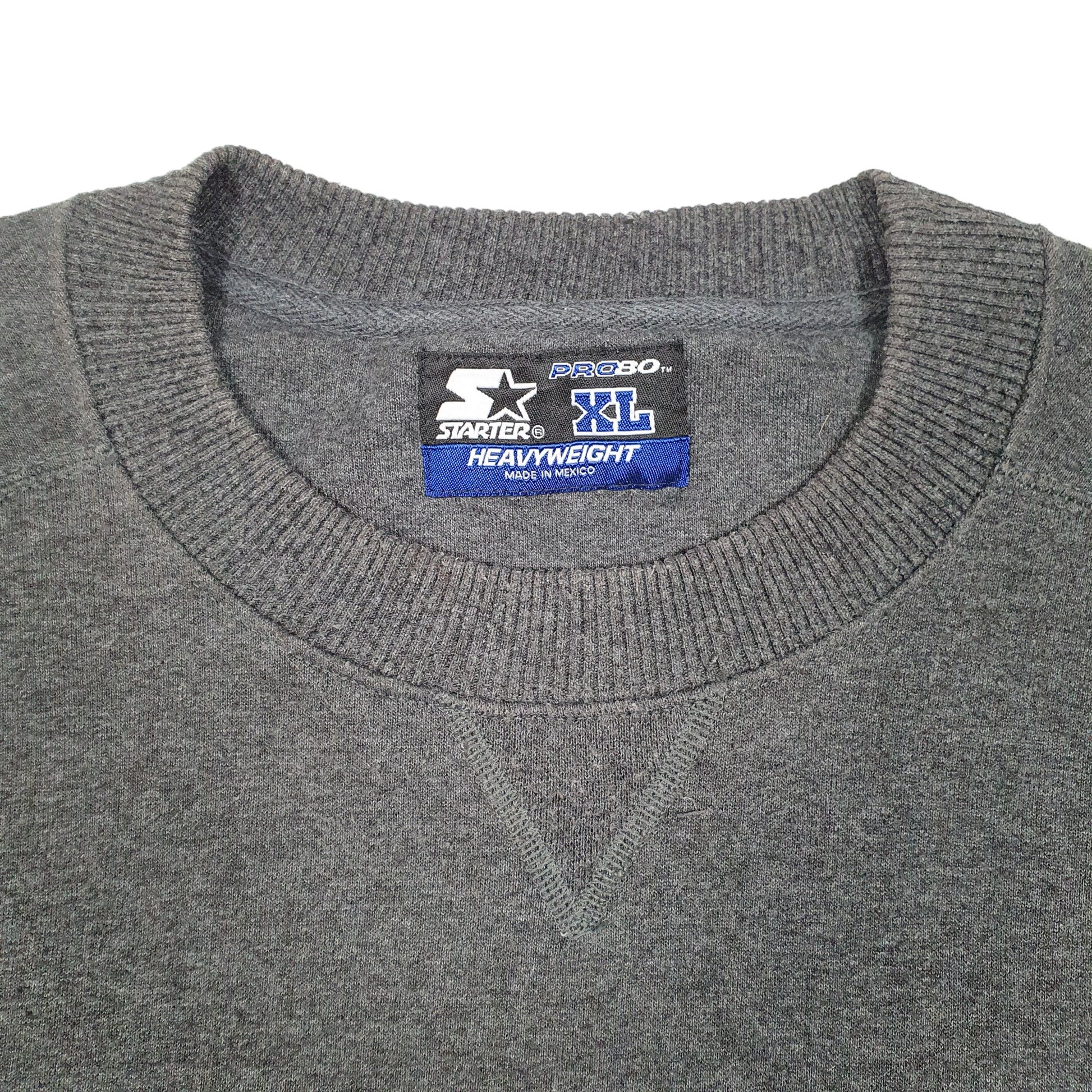 Mens Grey Starter Vintage Pro 80 Heavyweight Crewneck Jumper