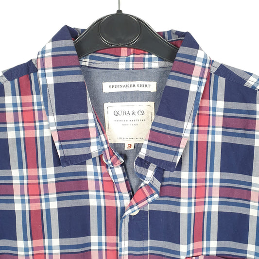 Mens Blue Quba & Co Spinnaker Short Sleeve Shirt