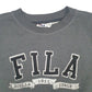 Mens Grey Fila Spellout Crewneck Jumper