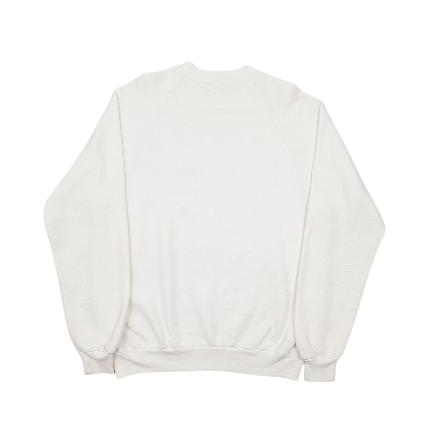 Mens White Jerzees Vintage 80s Made In USA Crewneck Jumper